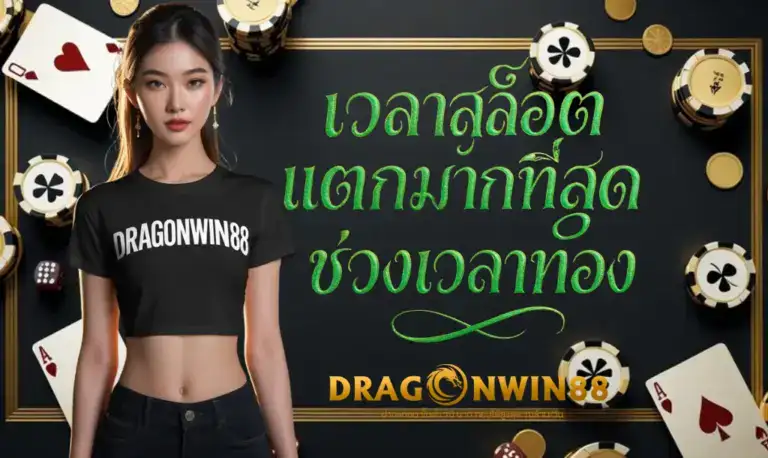 นาฬิกาที่กำลังหมุนไปที่ช่วงเวลาแห่งความโชคดีบนหน้าจอเกมสล็อต พร้อมสัญลักษณ์เหรียญทองและโบนัสที่ปรากฏขึ้น